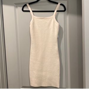 Cream Sweater Bodycon Dress